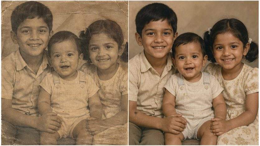 Old Photo to New Photo AI Prompt example 4