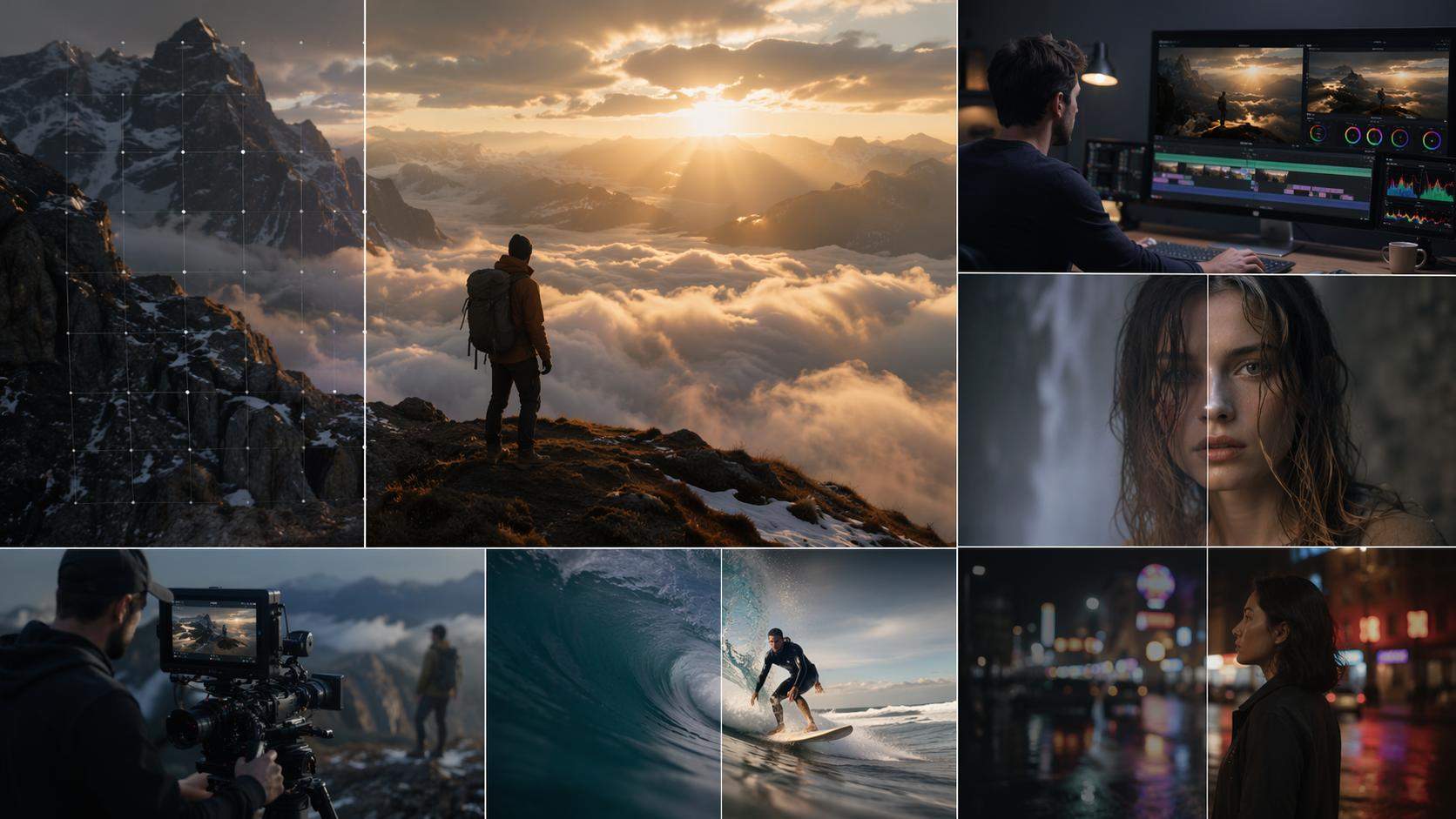 AI Video Post-Production mobile hero
