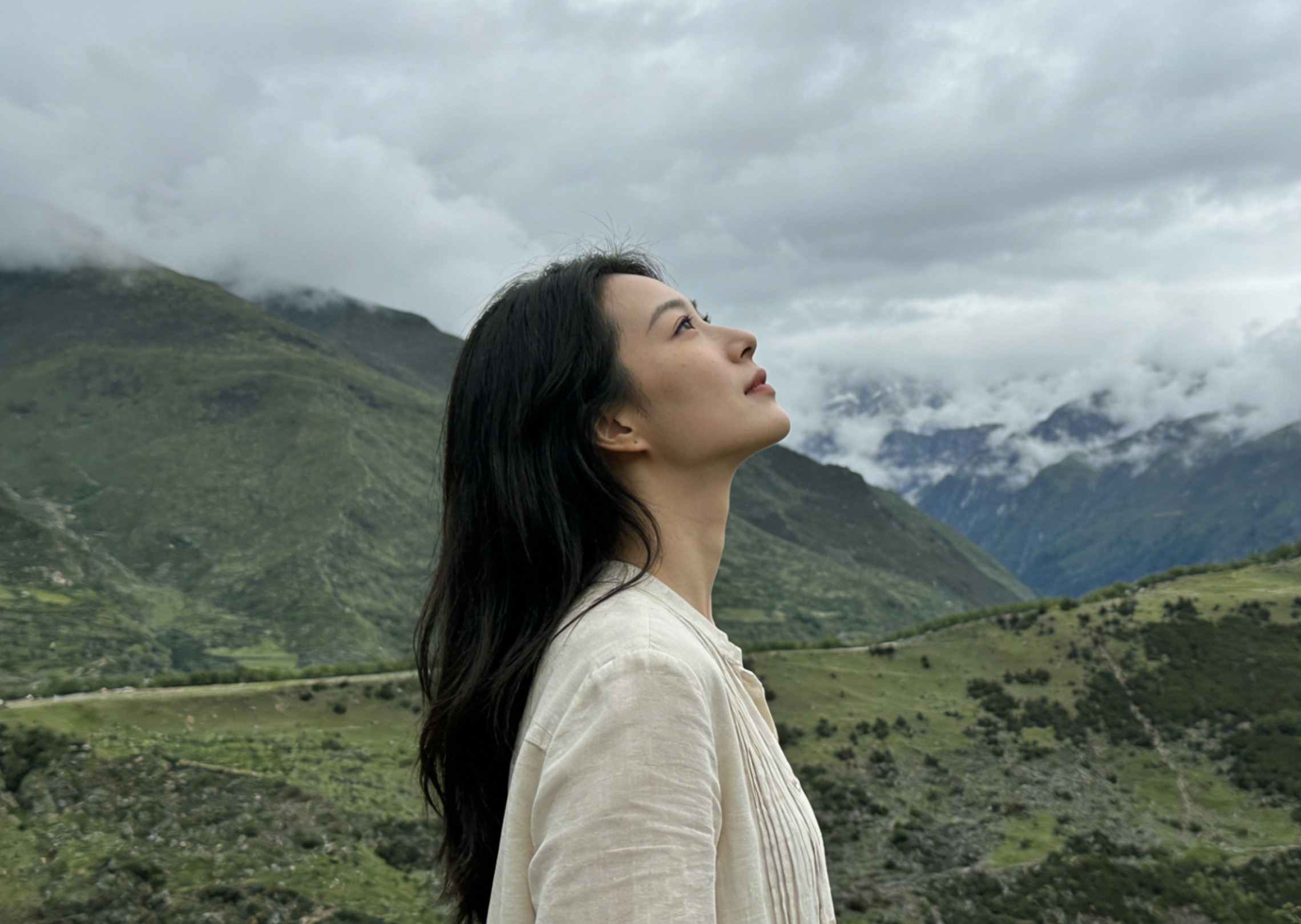 Inpaint the portrait to remove blemishes and reconstruct missing areas