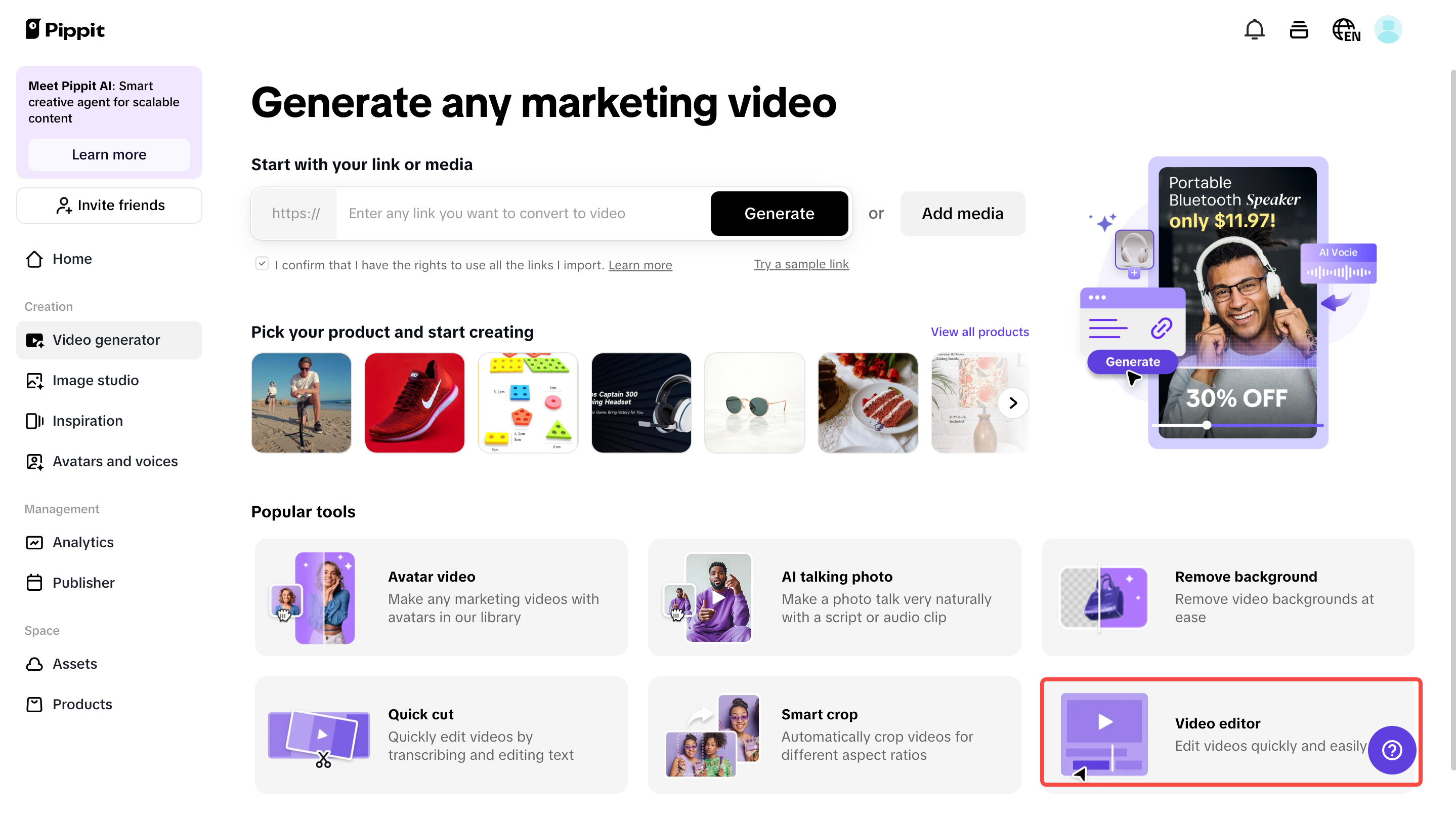 Video editor feature