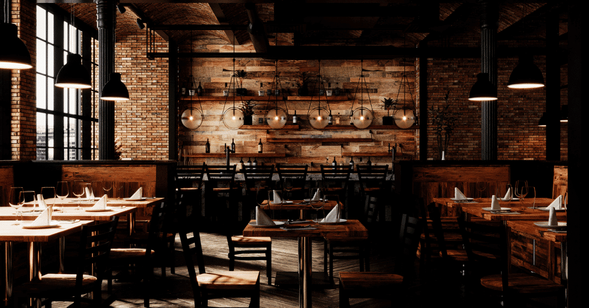 Rustic restaurant interior design