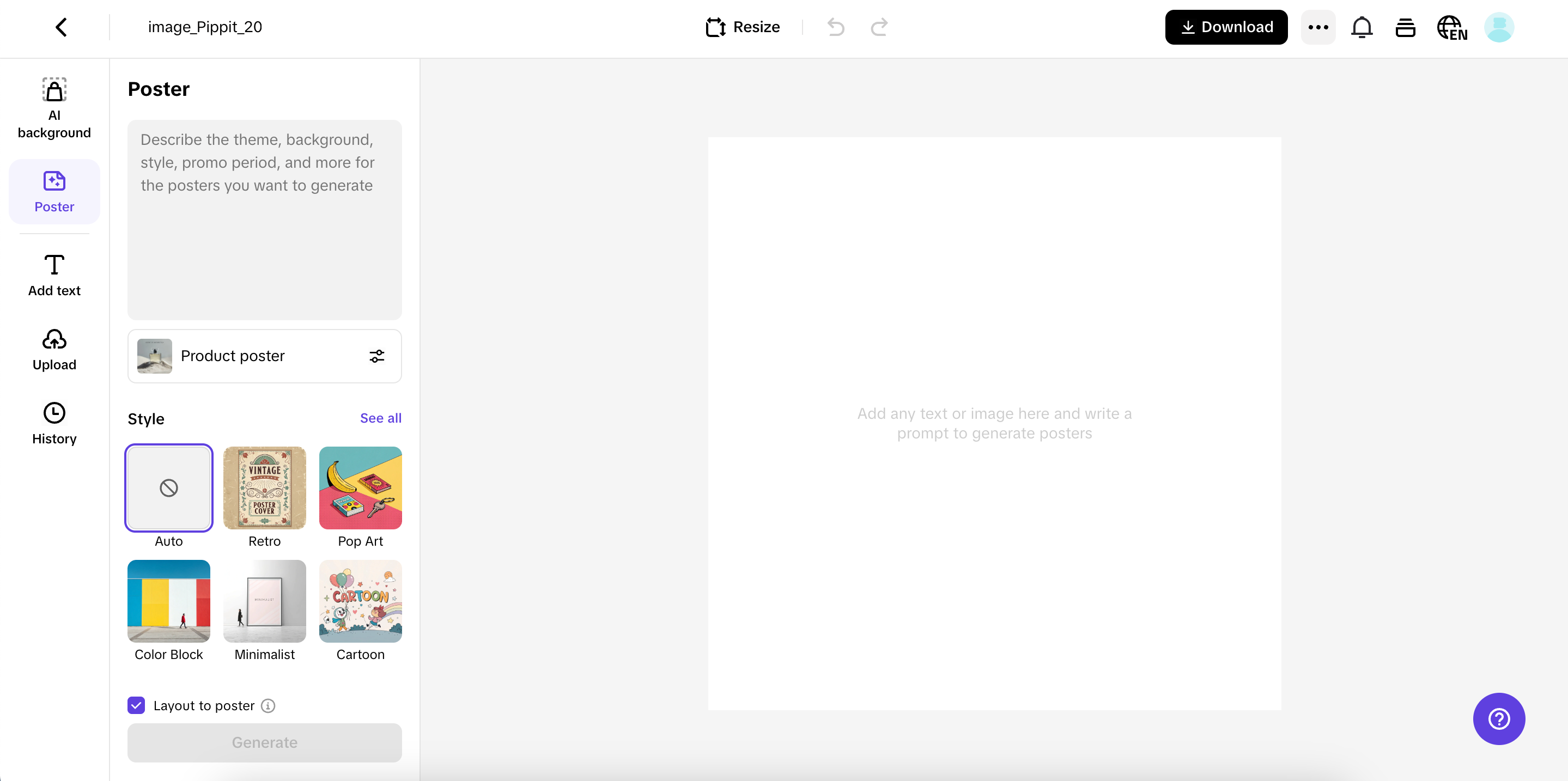 Create high quality AI product images