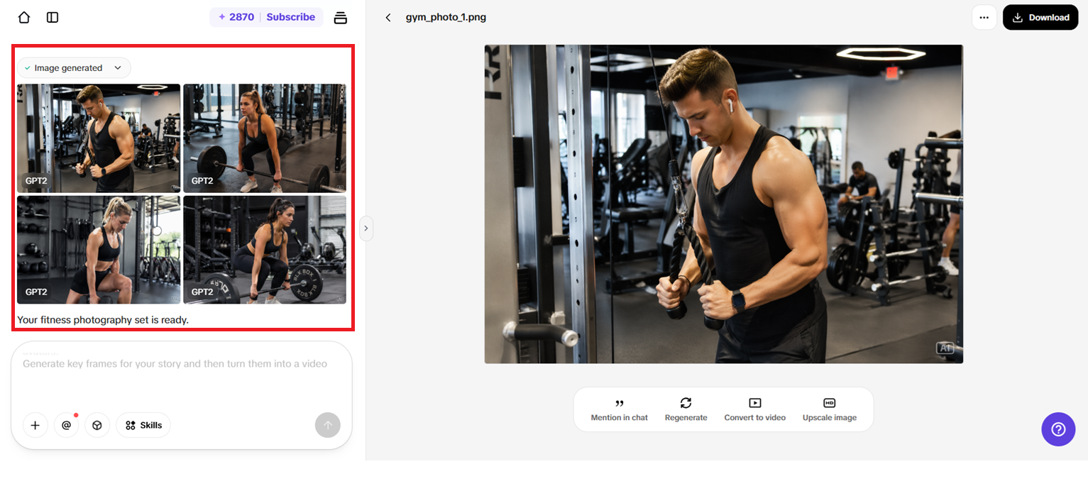 Generate your gym photo
