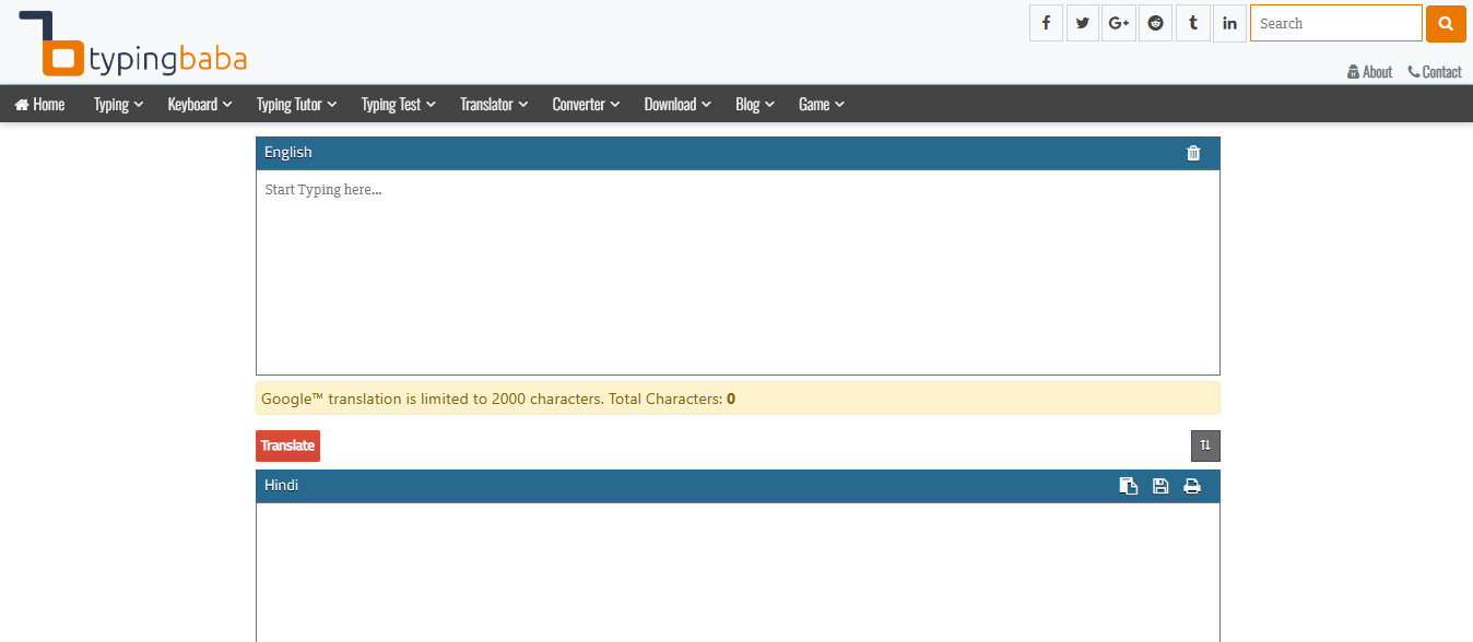 Open Typing Baba translator