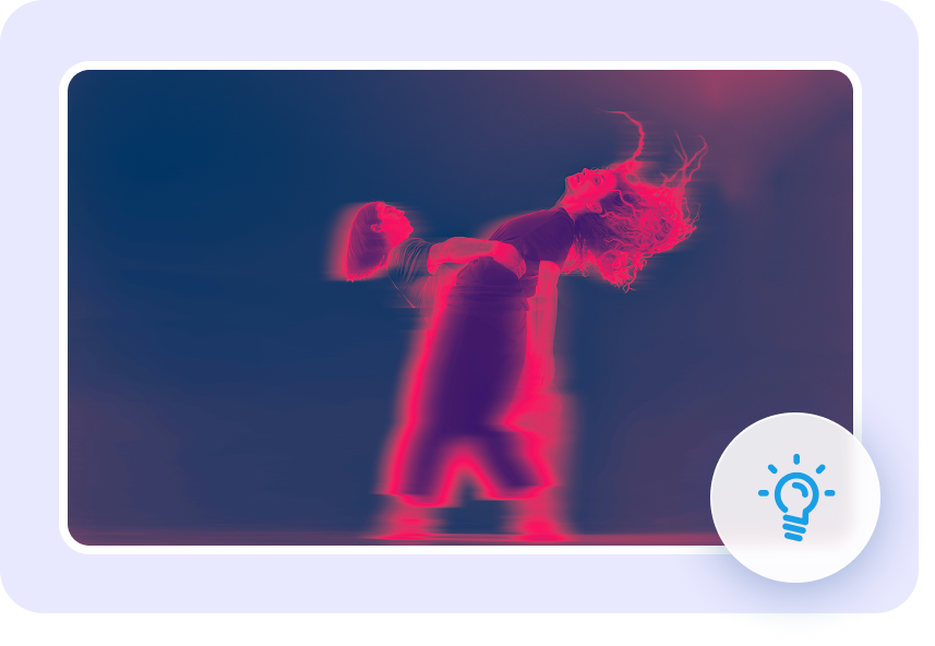 Creative inverse image visual effect