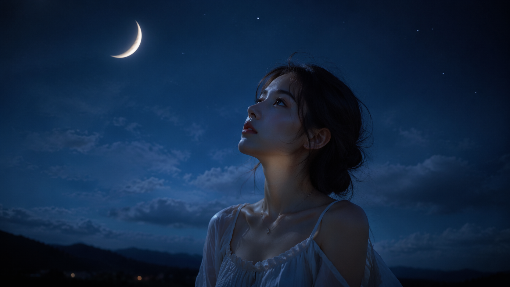 Dreamina dodaje księżyc do zdjęcia: portret półksiężyca