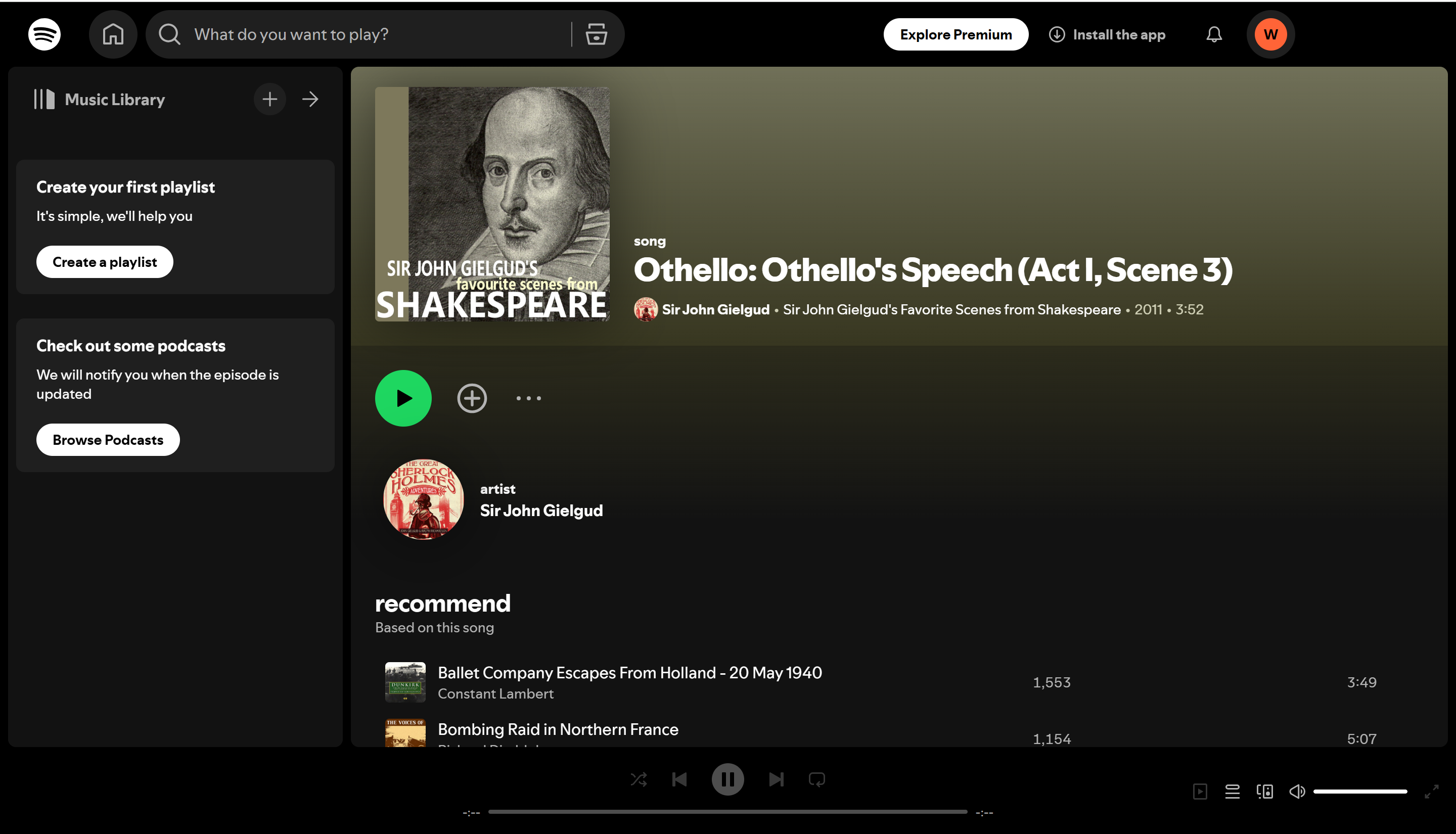 7 เพลงที่เก่าแก่ที่สุดใน Spotify: คลาสสิกที่ต้องฟัง: คำพูดของ Othello (1892)