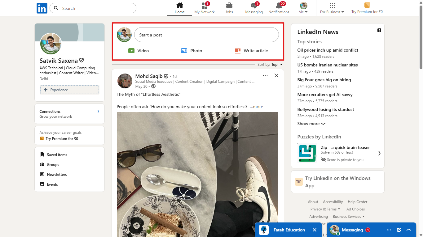 Start your post