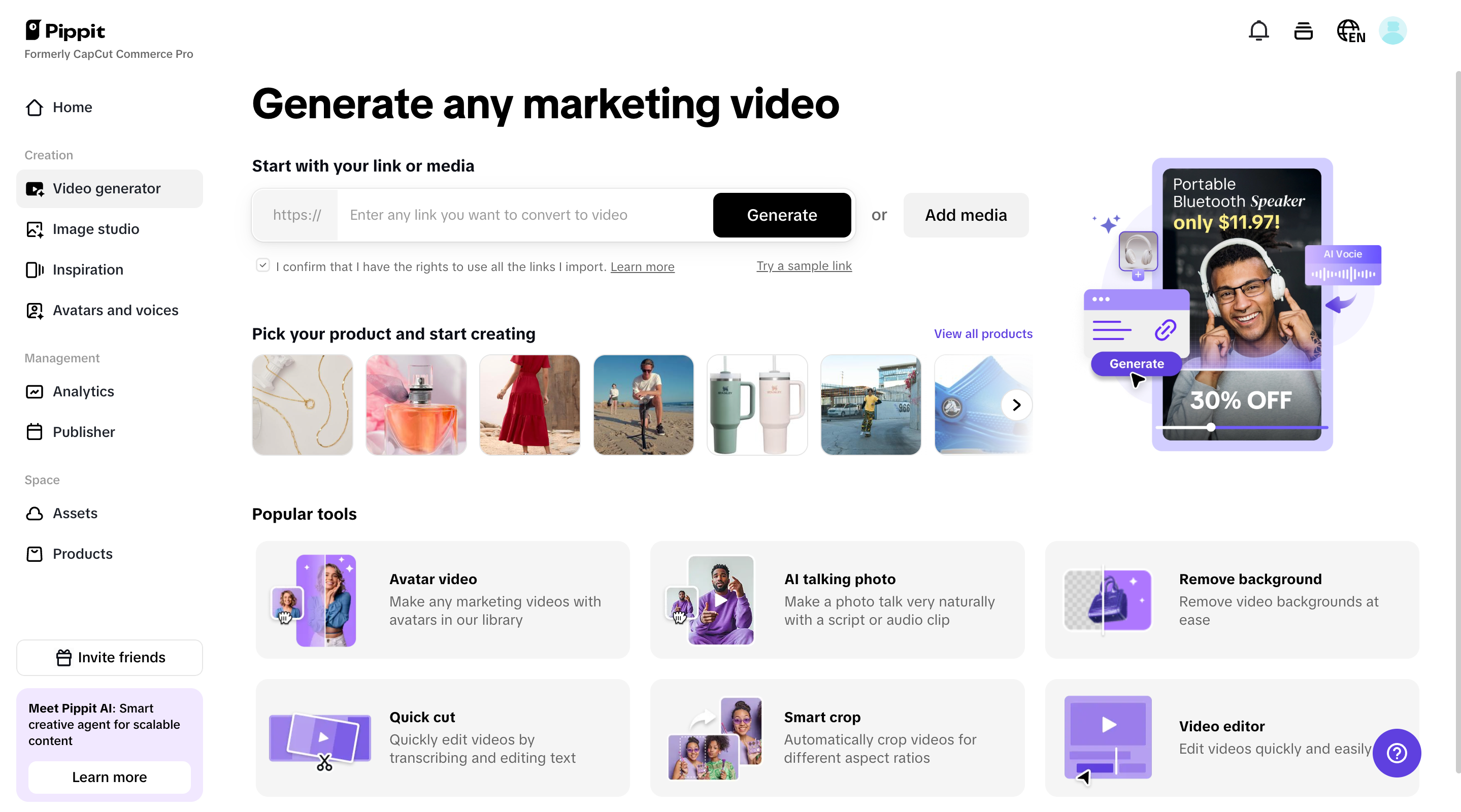 Mag-upload ng mga link ng produkto o media