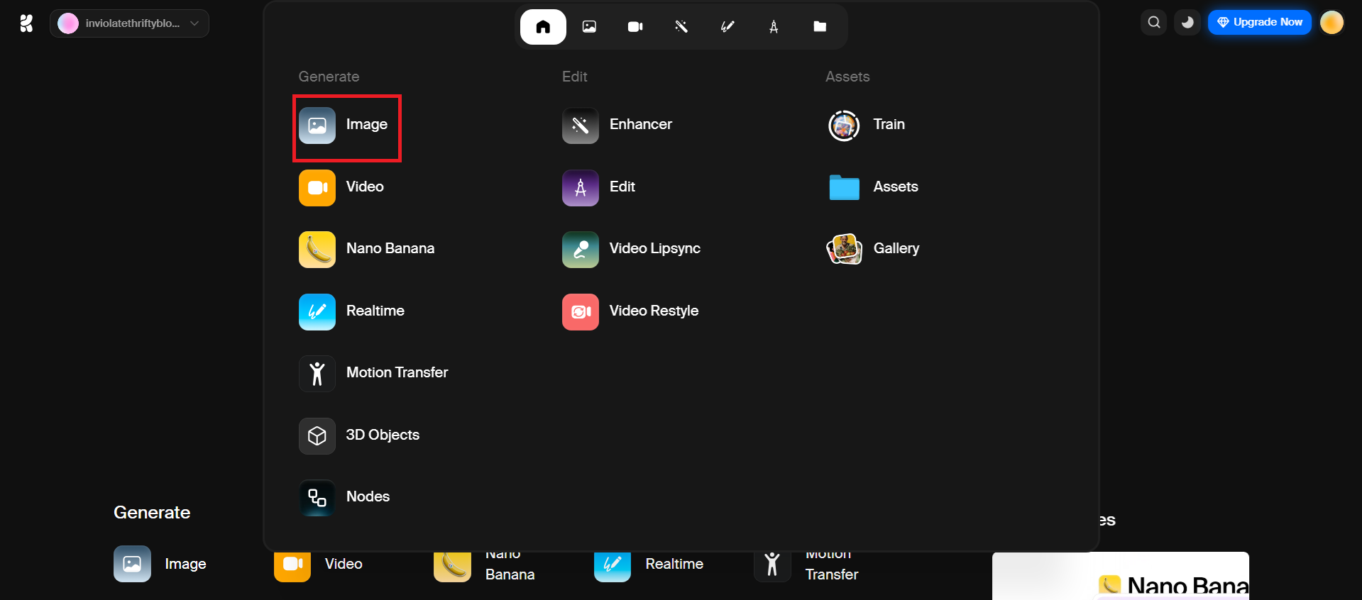 Access the image generator