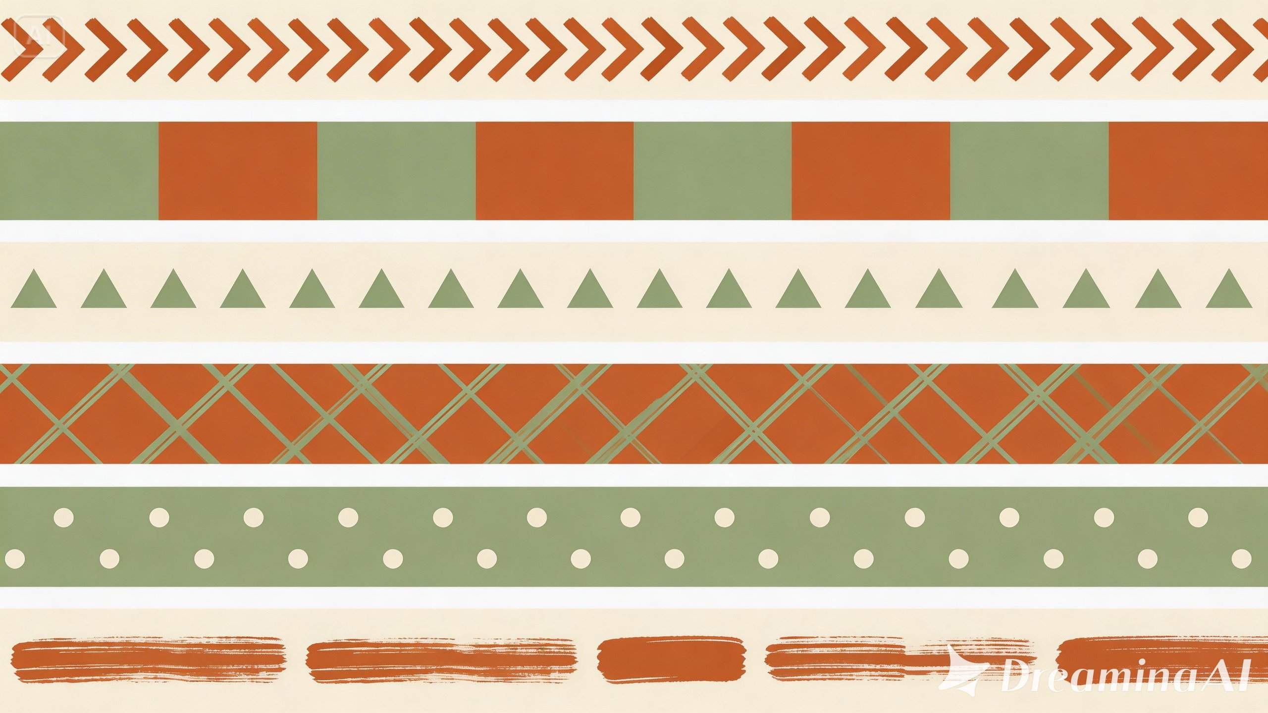 Geometric minimalist tape set