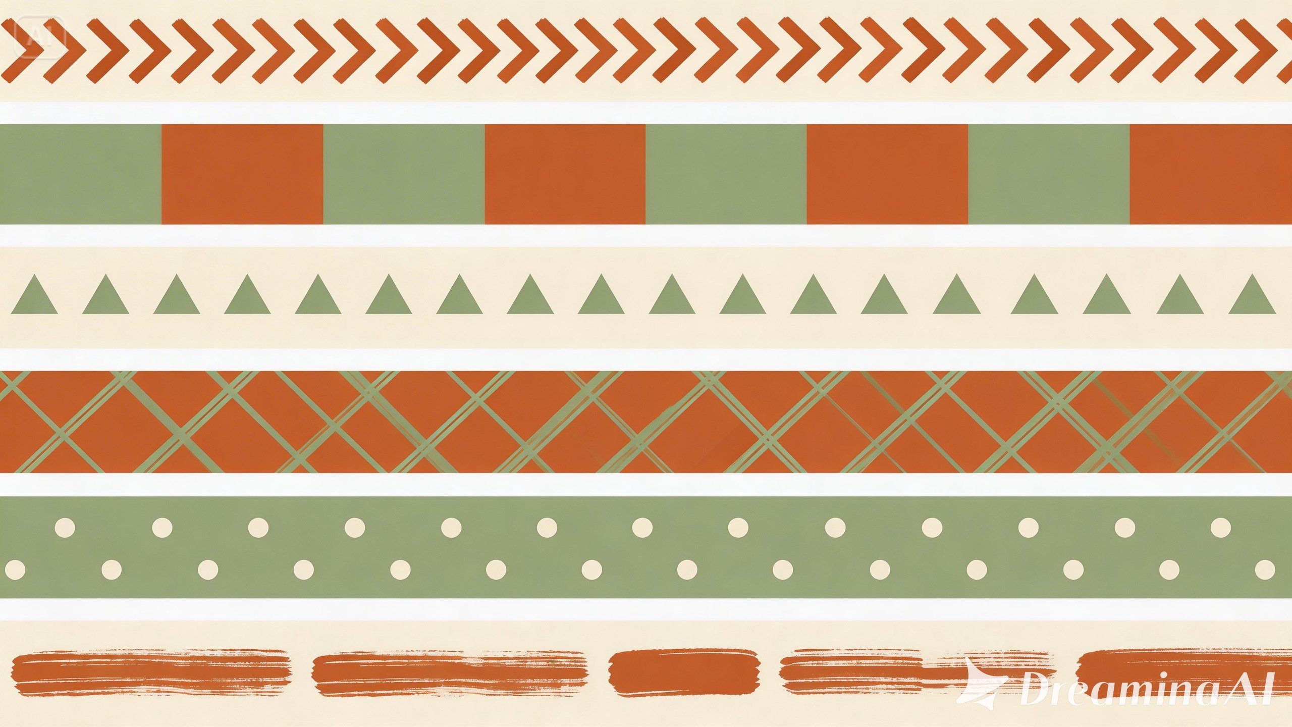 Geometric minimalist tape set