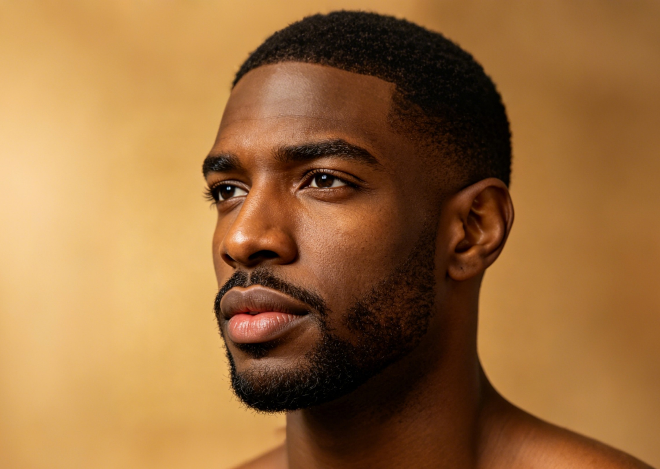 Generate a realistic male face with African features