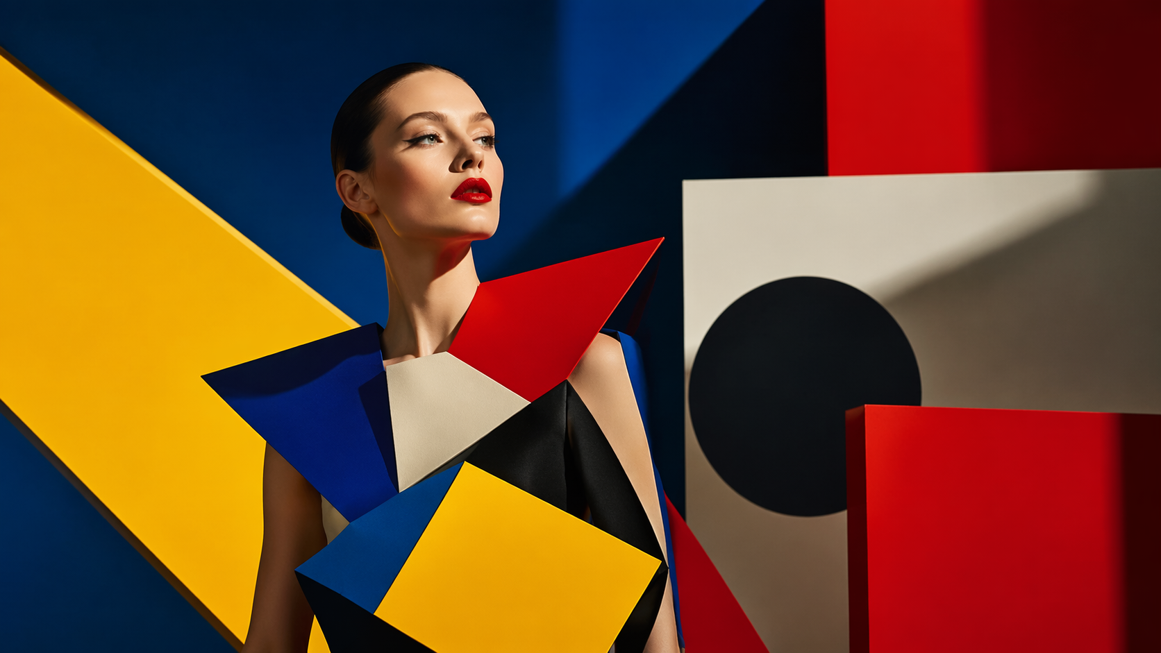 Dreamina Bauhaus Filter Prompt Beispiel 6: Angular Fashion Editorial