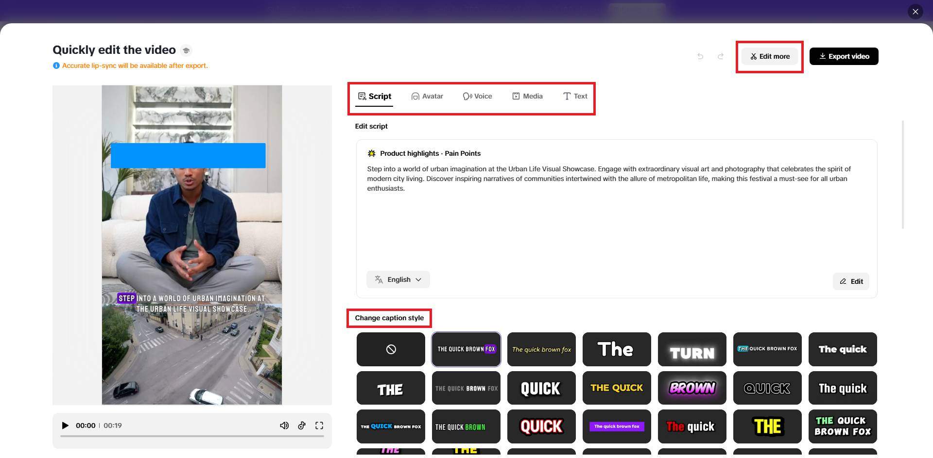 Perform quick edits