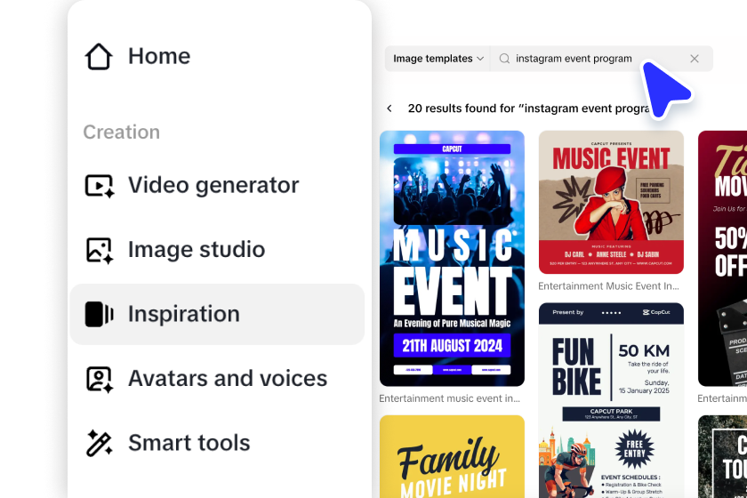 Sing up and access inspiration