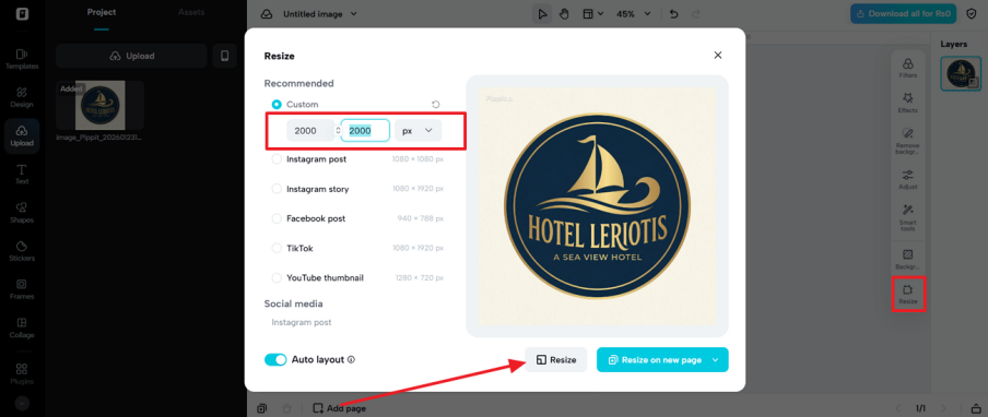 optimize the etsy listing photo size