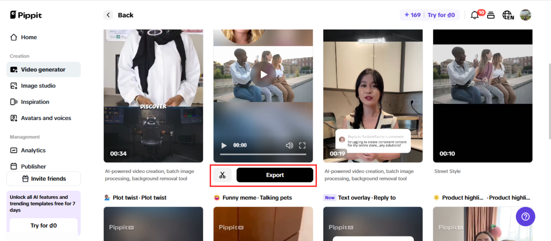 Passen Sie Ihr Video an