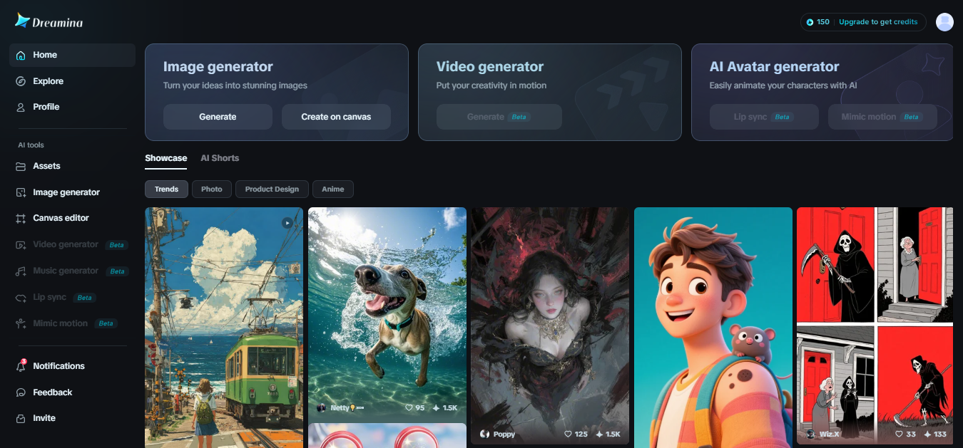 Dreamina's AI wine label generator