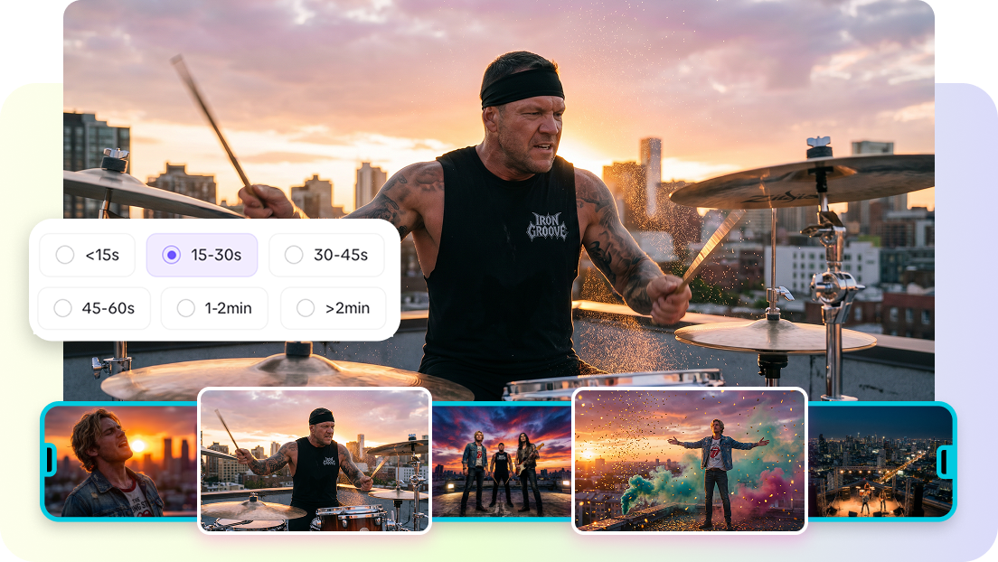 Set video length and pacing in one click