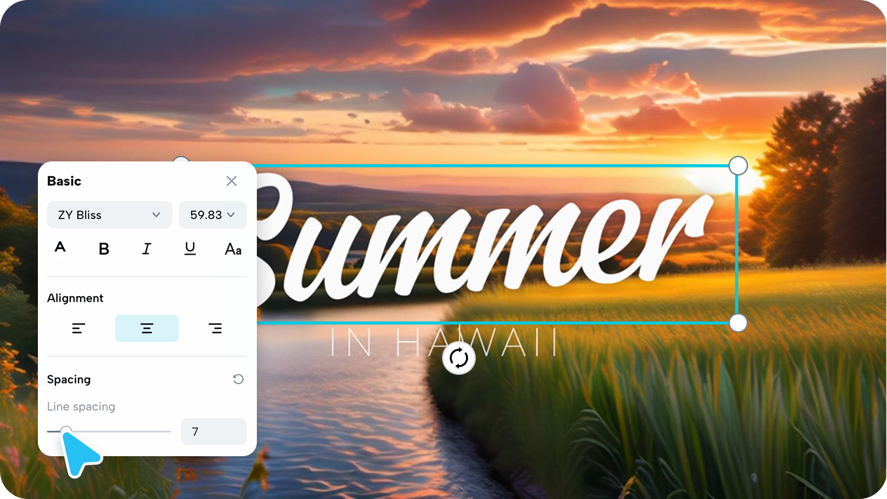 Customize your image with creative tools