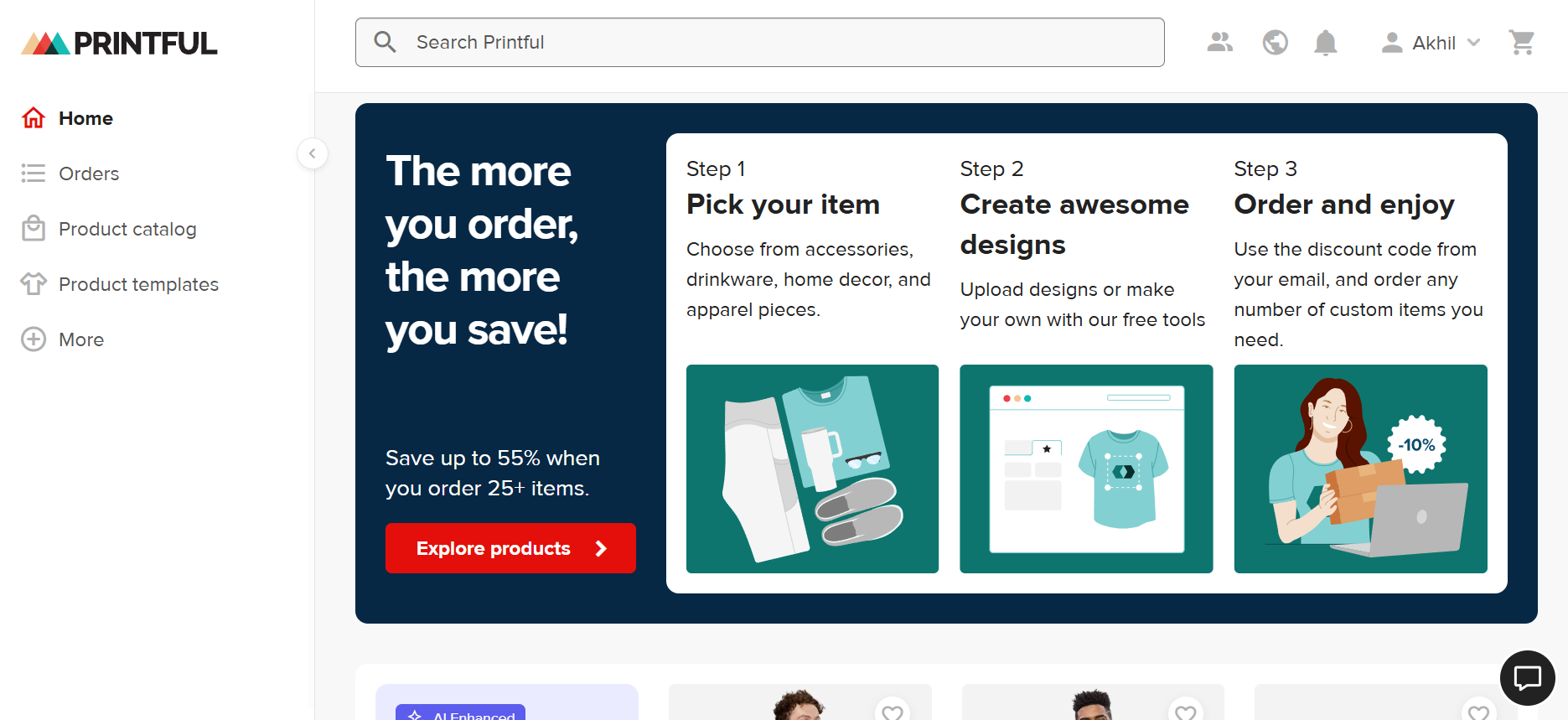 Printful - dropshipping suppliers for Amazon