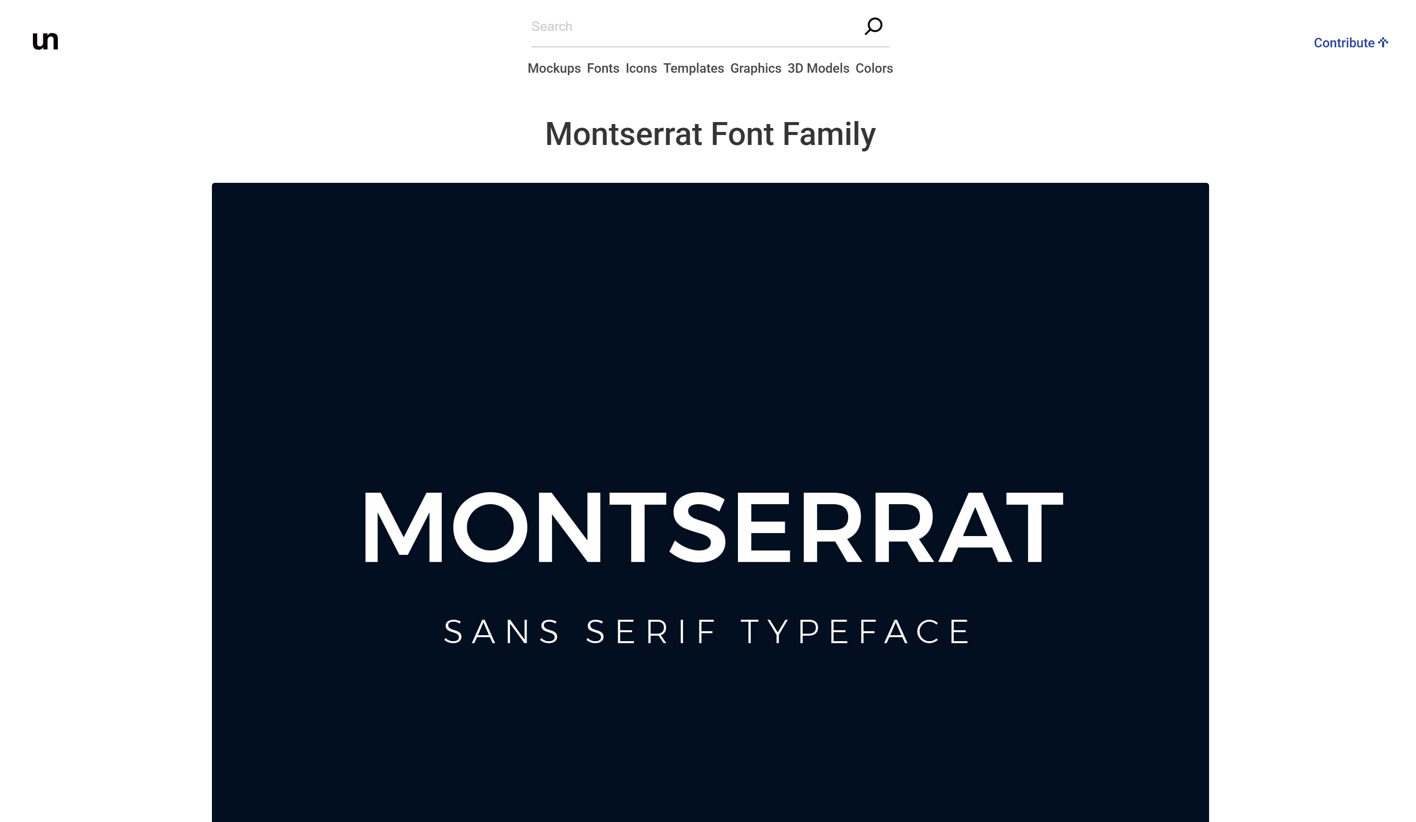 Интерфейс Unblast - еще одна лучшая платформа для получения черного шрифта Montserrat