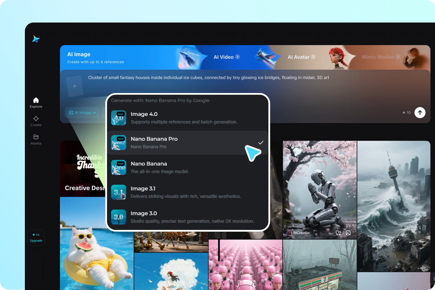 pilih model Pisang Nano