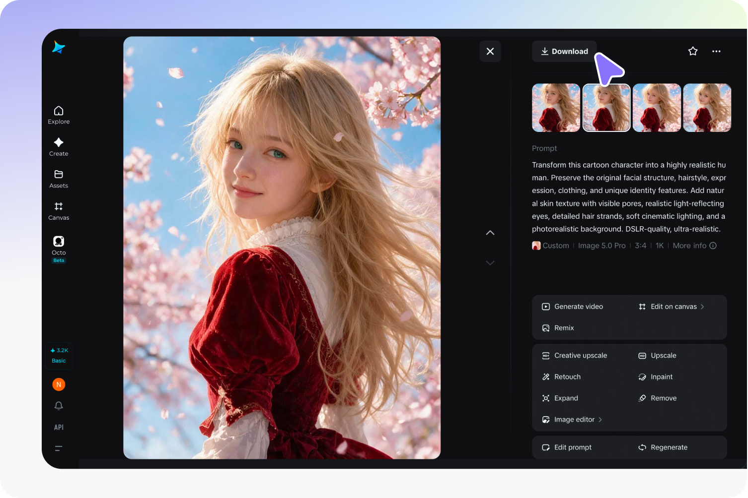 Preview and download the image