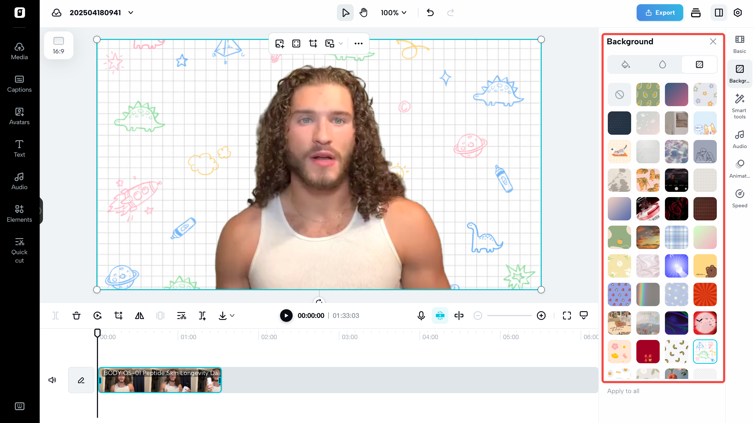 Customize your background