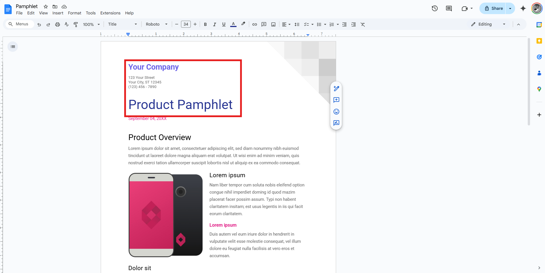 Come creare un opuscolo utilizzando Google Docs