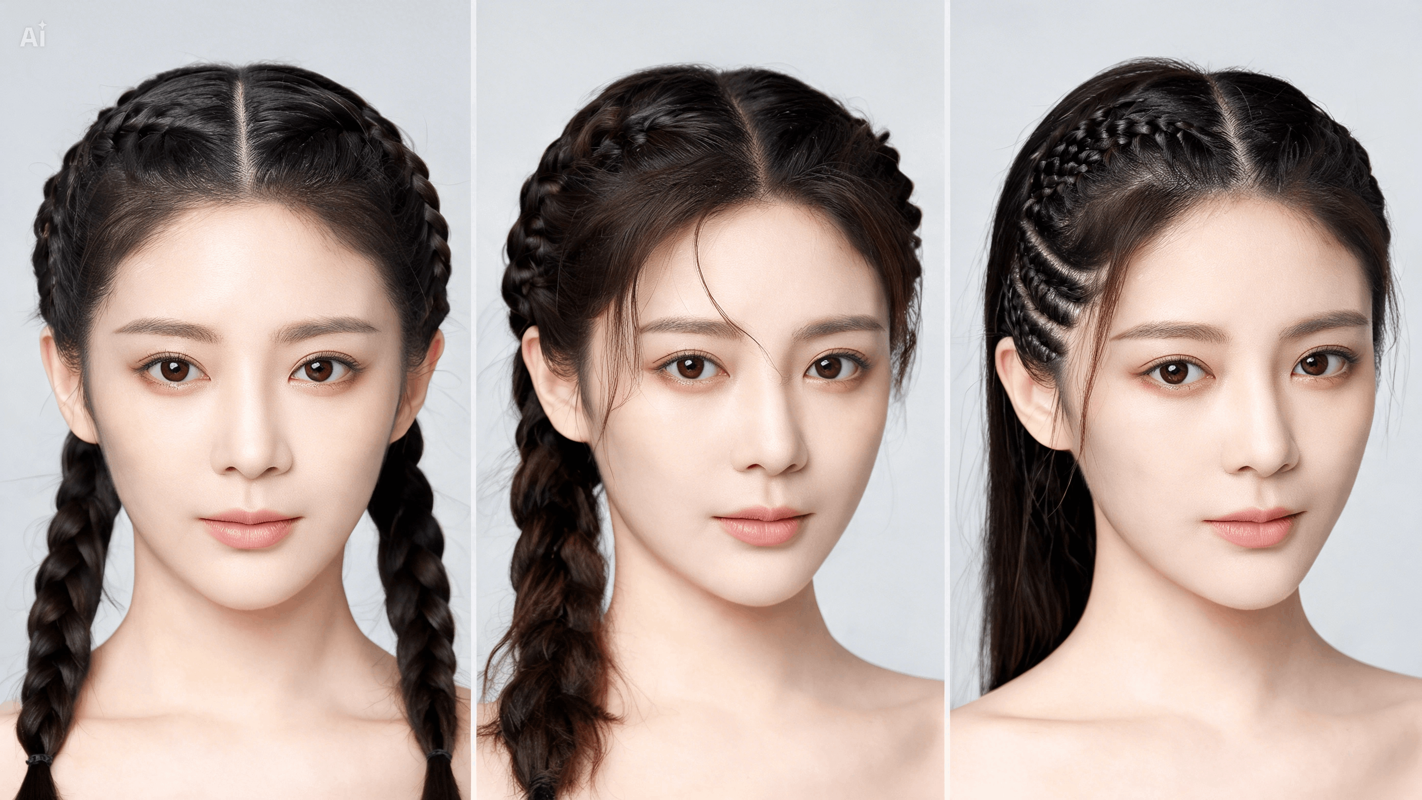 Preview braid styles on real faces
