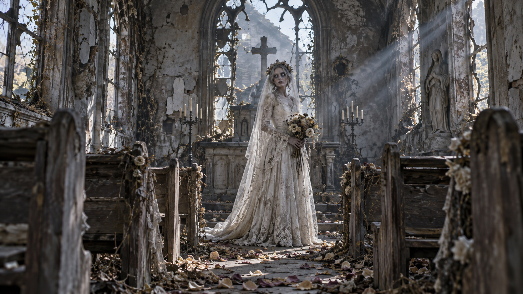 ai zombie bride video example created for the Dreamina guide