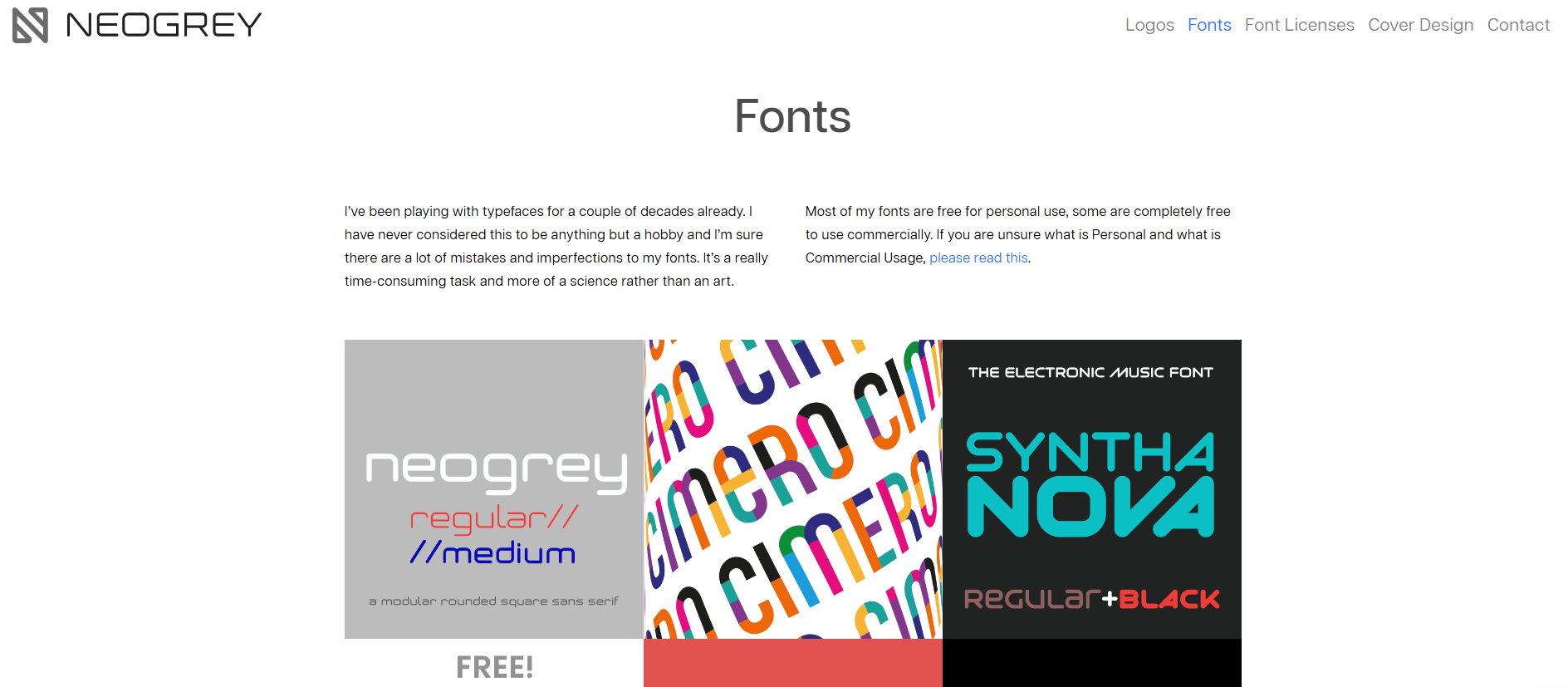 Neogrey Pacifico fonts
