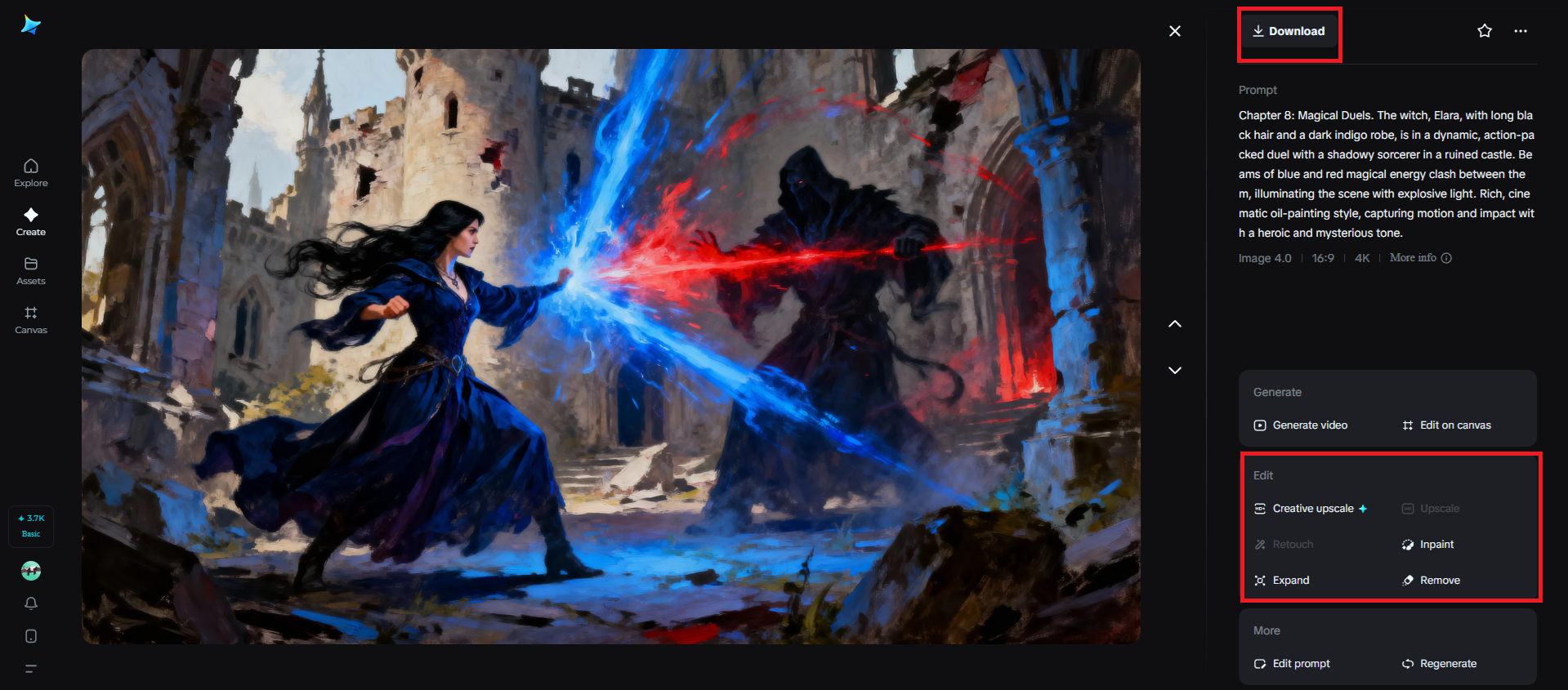 Preview, refine, and download your comic visuals