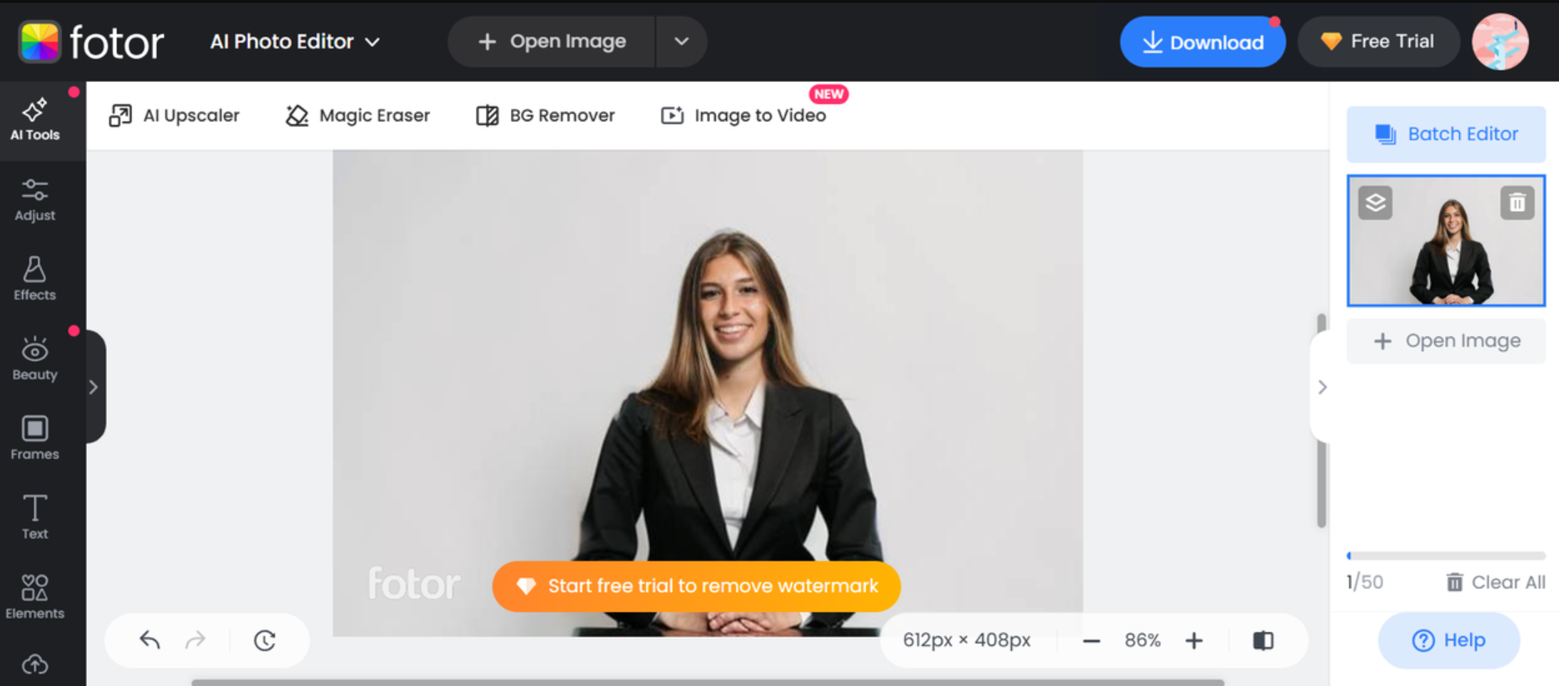 Put blazer on photo online free
