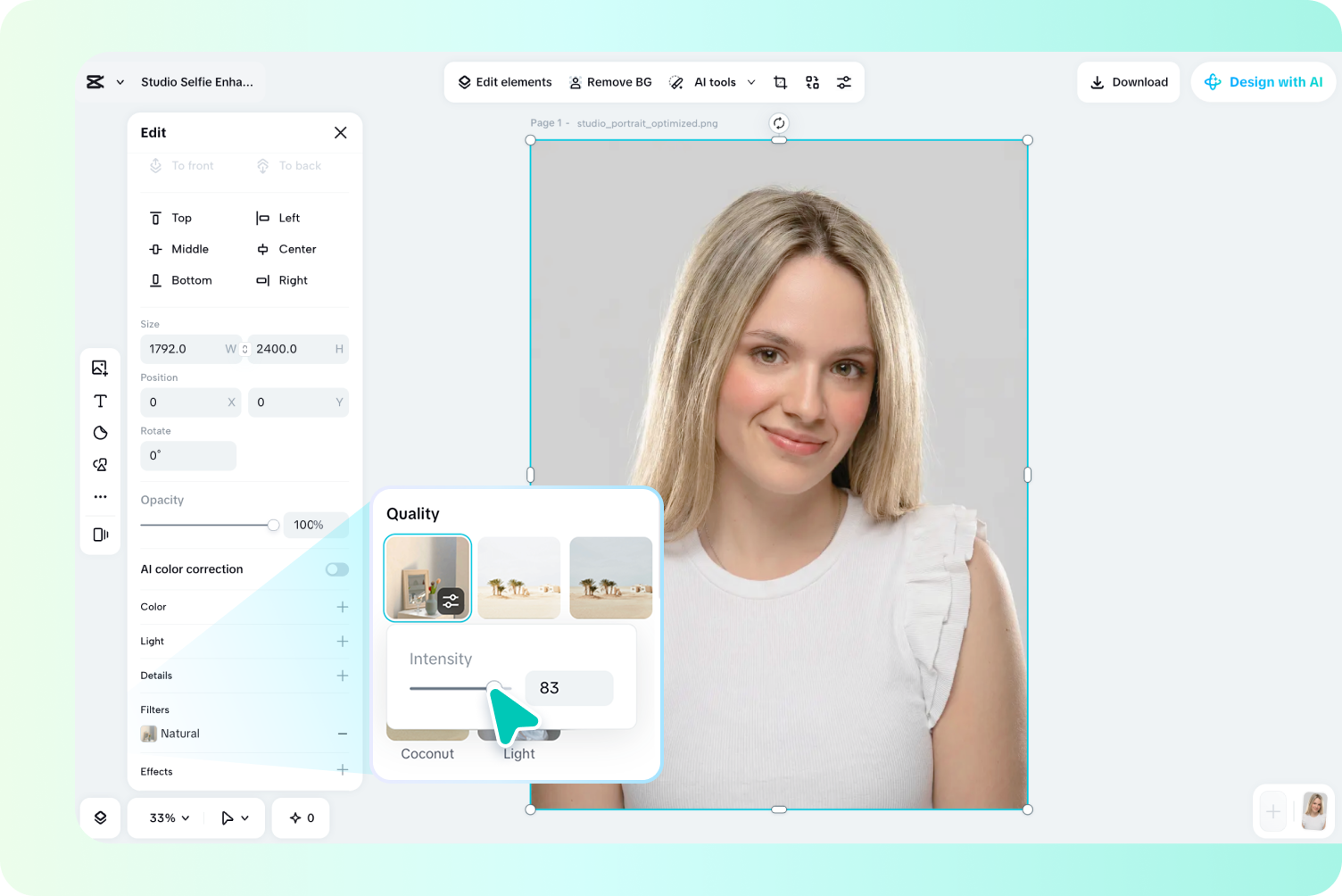 Finalize your image editing procedure