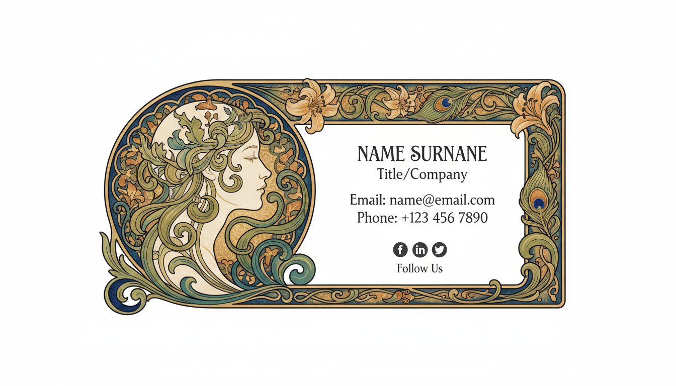 Art Nouveau email signature badge