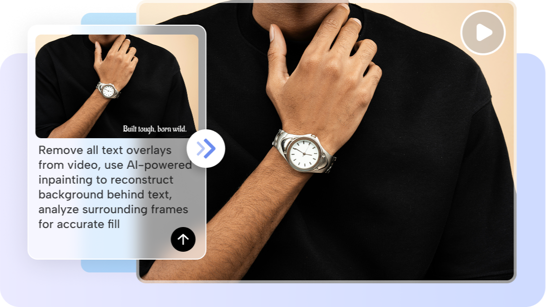 Smart crop to remove text from video quickly 