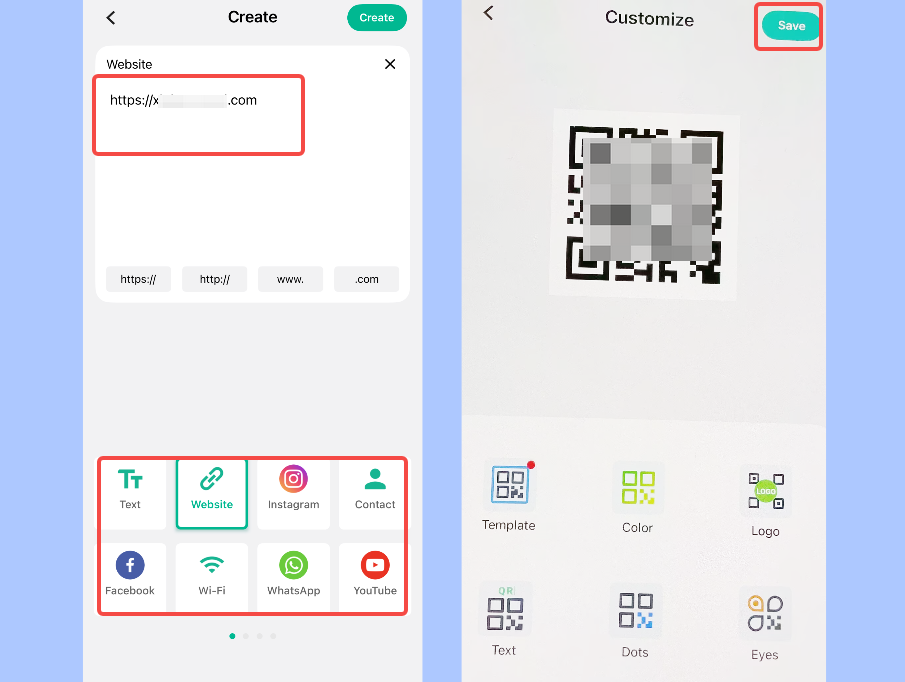 Using the QR code generator mobile app