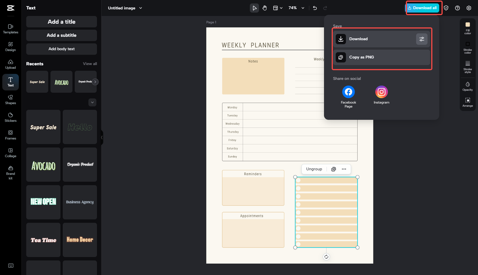 Download the planner