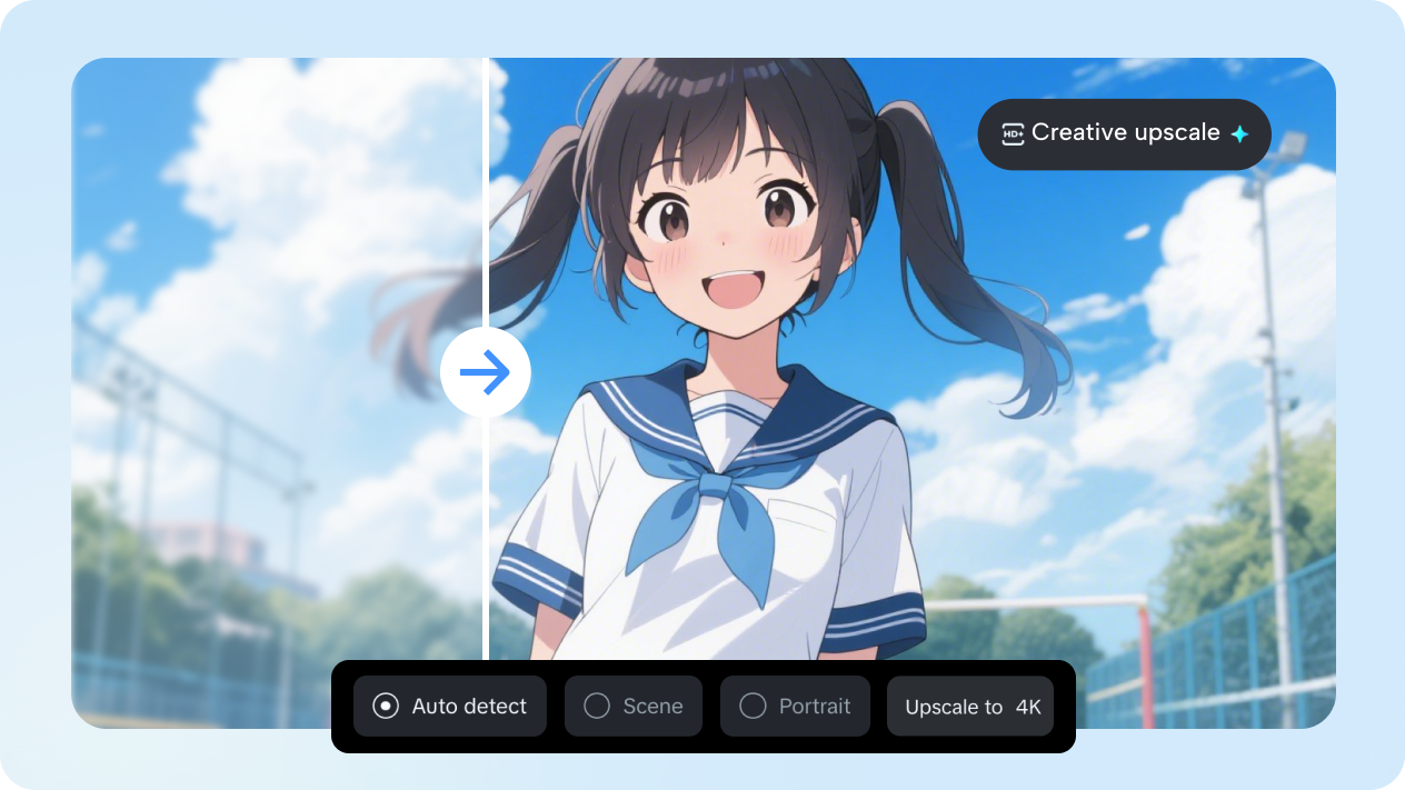 AI wallpaper upscaling to 4K and HD
