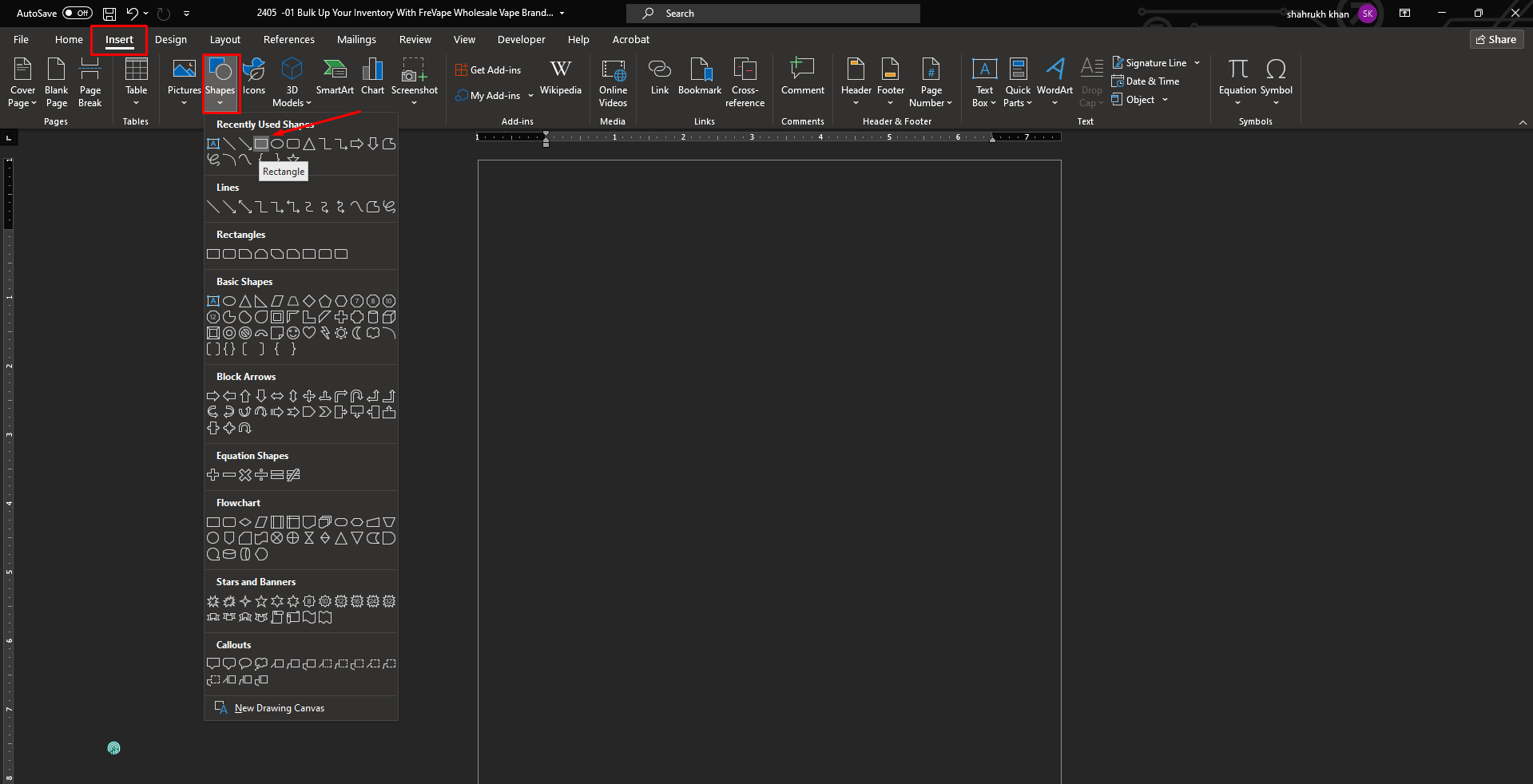 Introduceți o formă