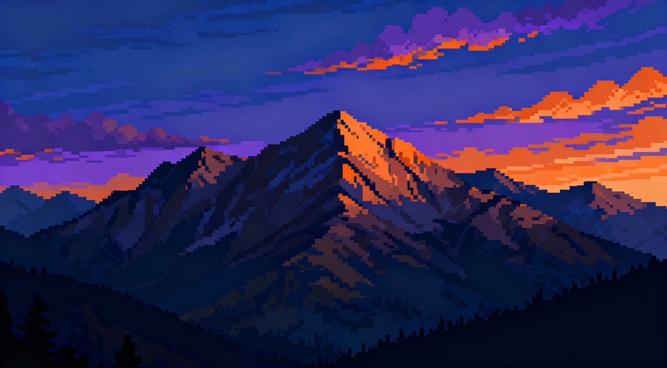 Pixel landscapes & background image