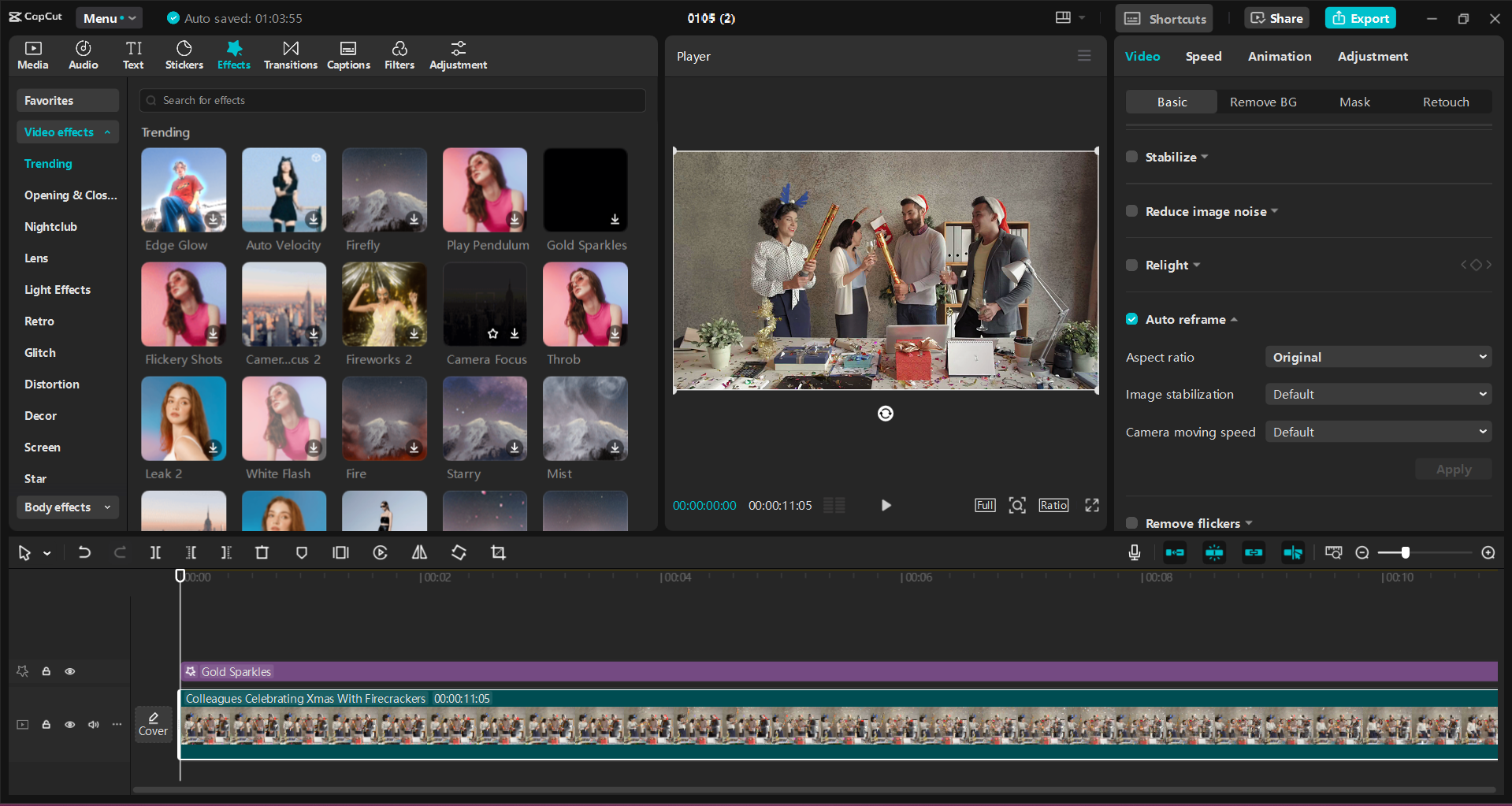 Interface of the CapCut desktop video editor - an easy way to edit video content for YouTube