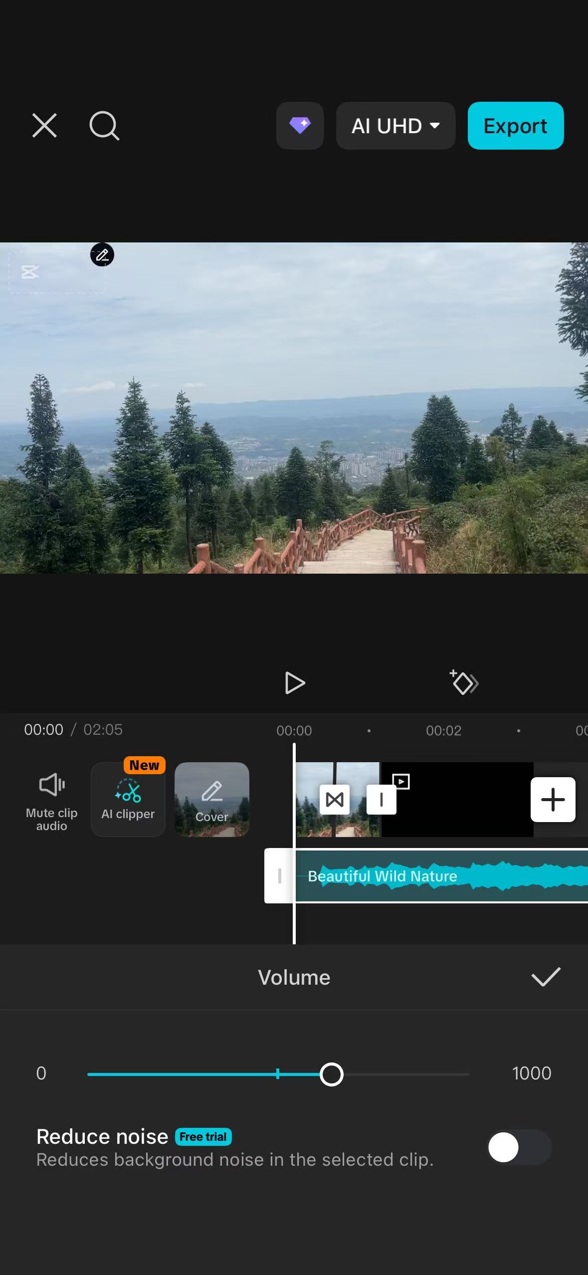 Sesuaikan audio di Aplikasi CapCut