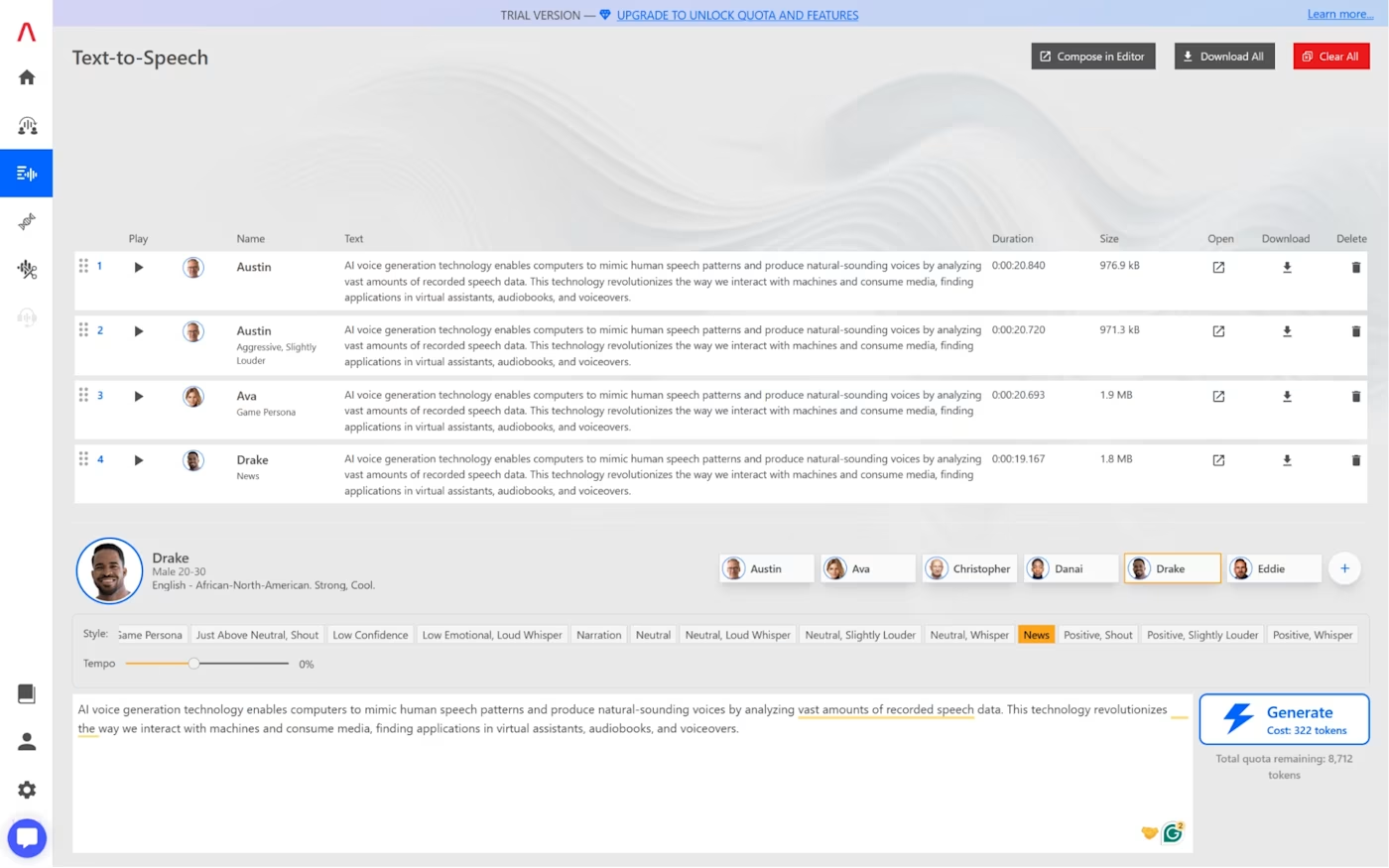Interface Altered Voice changer