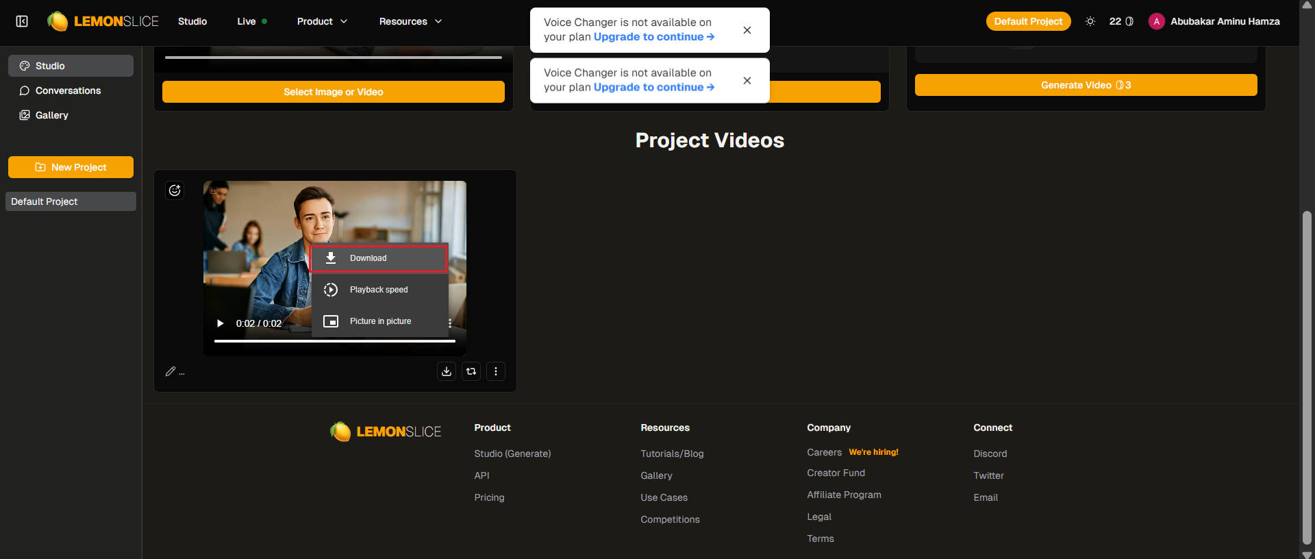 Zitronenscheibe Lippen-Synchronisation