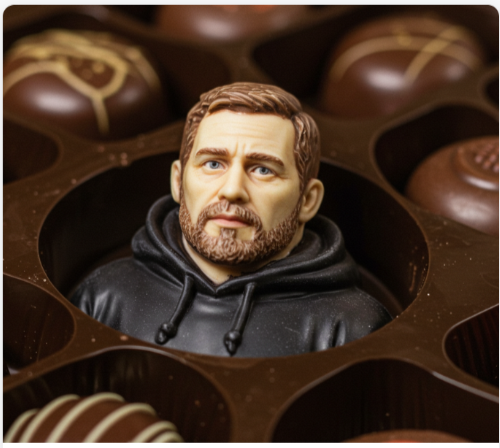 ภาพเรียงกันเหมือนกล่องช็อกโกแลตหลากหลายชนิด