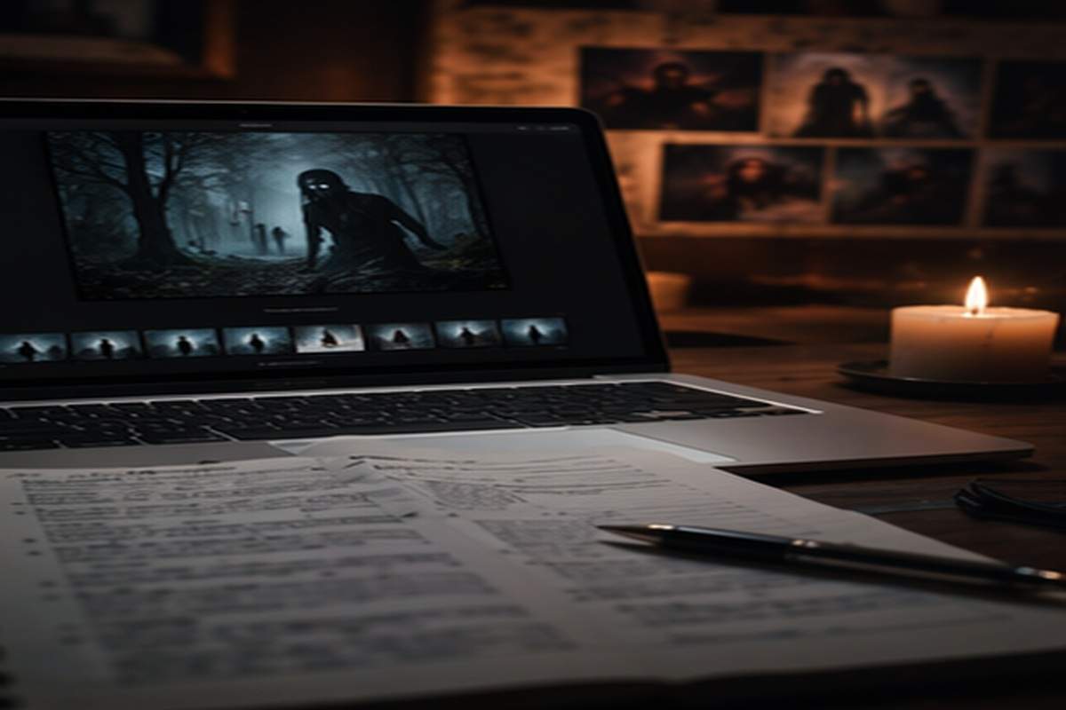 Horror Story Video publishing scene topic-relevant visual